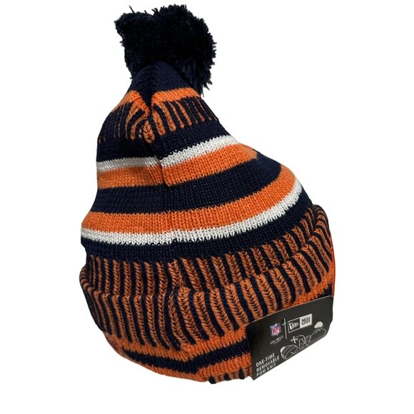 Chicago Bears GSH New Era Knit Beanie Hat Removeable Pom NFL Football Athleisure - Picture 7 of 7